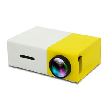 1080P Domov Projektor Odolné Ultra Mini Prenosný Projektor Pre YG300 Jednoduché Použitie Záhrada Projektor Pre Smartphone, Notebook Domov